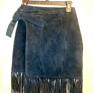 Small Desperado leather skirt with fringe